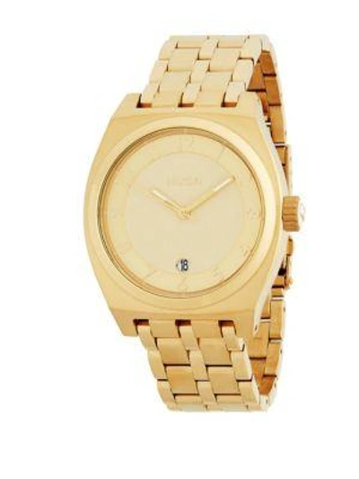 Shop Nixon Monopoly Two-tone Stainless Steel Watch In Gold