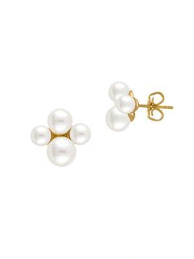 Shop Majorica Women's 5-7mm White Organic Pearl Stud Earrings