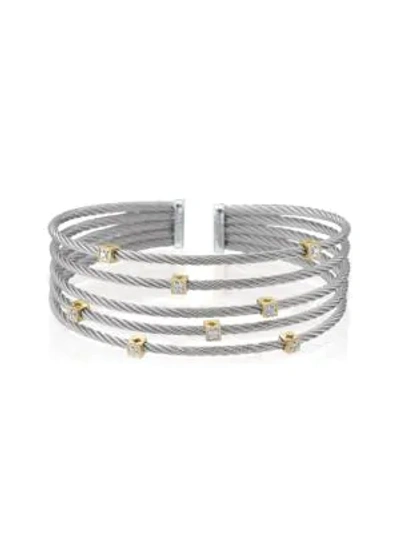 Shop Alor Women's Classique Two Tone Stainless Steel And 18k Gold Bracelet In Silver