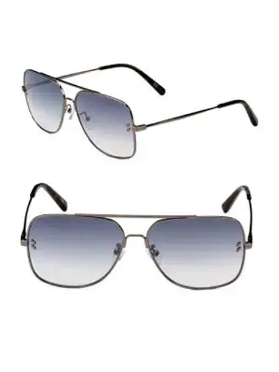 Shop Stella Mccartney 59mm Aviator Sunglasses In Silver