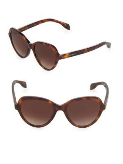 Shop Alexander Mcqueen 51mm Oversized Sunglasses In Brown