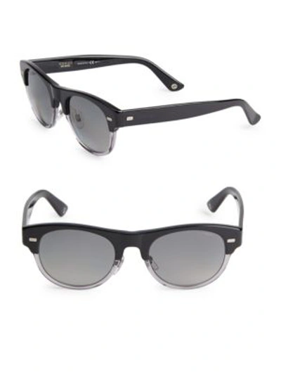 Shop Gucci 53mm Oval Sunglasses In Black Grey