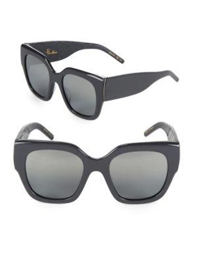 Shop Pomellato 51mm  Sunglasses In Shiny Dark Grey