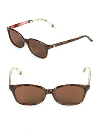 Shop Gucci 54mm Butterfly Sunglasses In Crystal