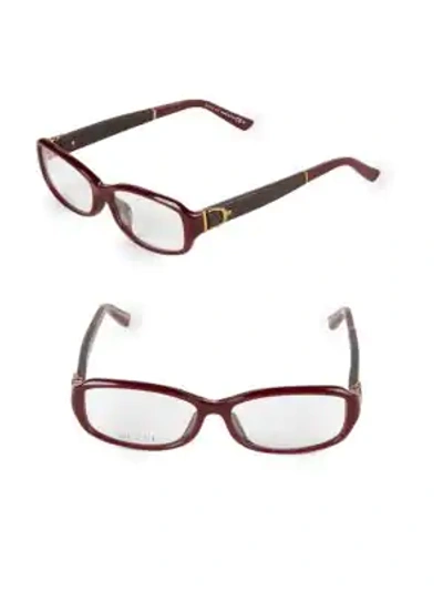 Shop Gucci 53mm Oval Optical Glasses In Burcoclea
