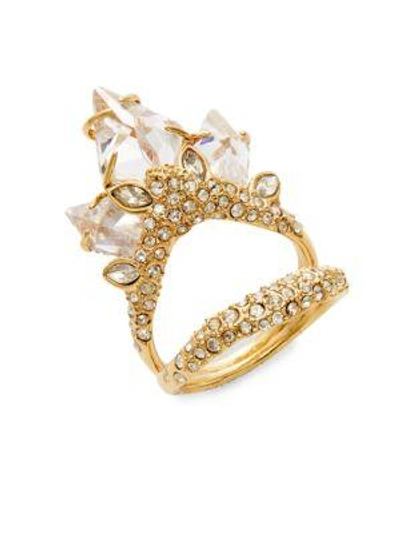Shop Alexis Bittar Miss Havisham Crystal Cluster Ring In Gold