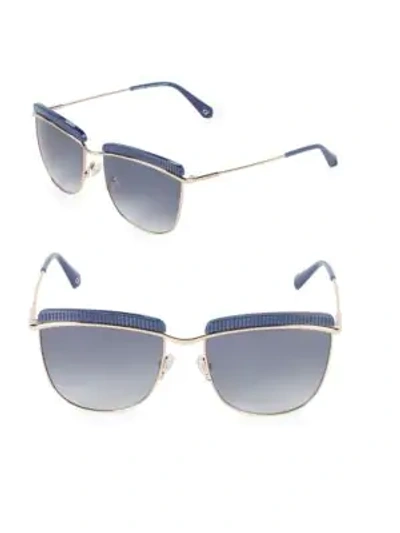 Shop Balmain 56mm Clubmaster Sunglasses In Blue