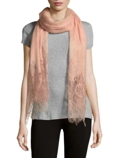 Shop Valentino Textured Lace Stole In Pink