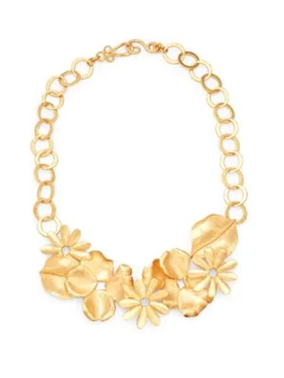 Shop Stephanie Kantis Modern Garland Statement Necklace In Gold