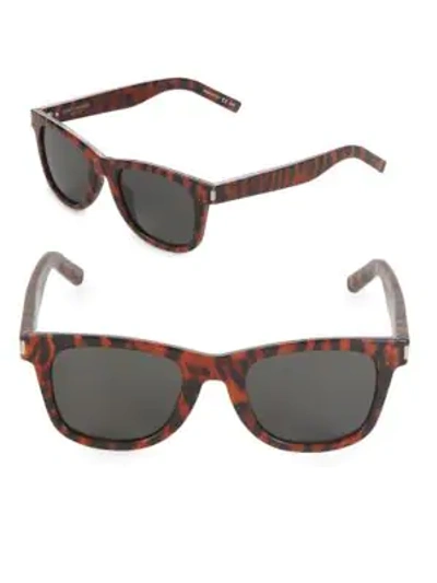 Shop Saint Laurent 50mm Square Sunglasses In Brown