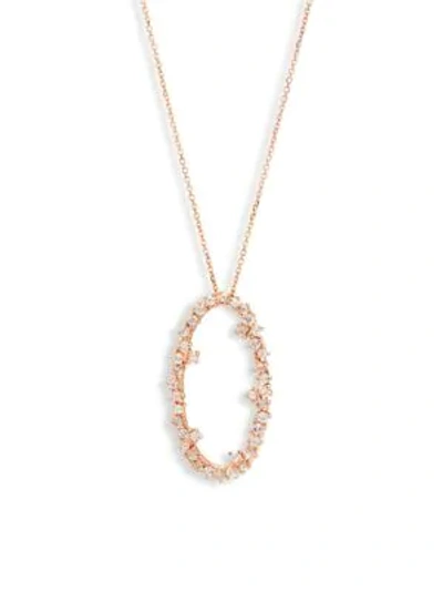 Shop Suzanne Kalan Sapphire & 14k Rose Gold Oval Pendant Necklace