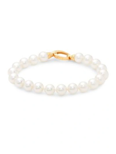 Shop Majorica 8mm White Round Pearl Bracelet