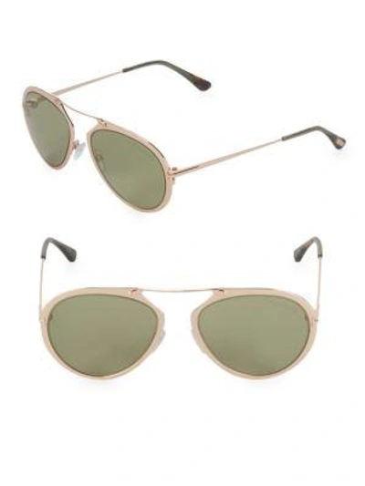 Shop Tom Ford 18mm Aviator Sunglasses In Gold
