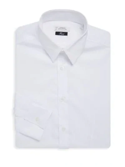 Shop Versace Long-sleeve Dress Shirt In White