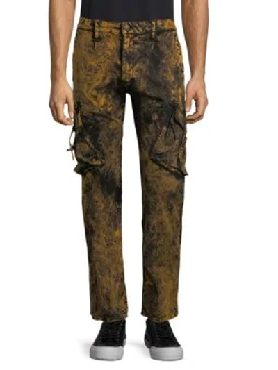 Shop Robin's Jean Washed Moto Jeans In Snow Mustard