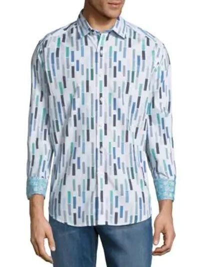 Shop Robert Graham Multicolor Rectangle Cotton Button-down Shirt