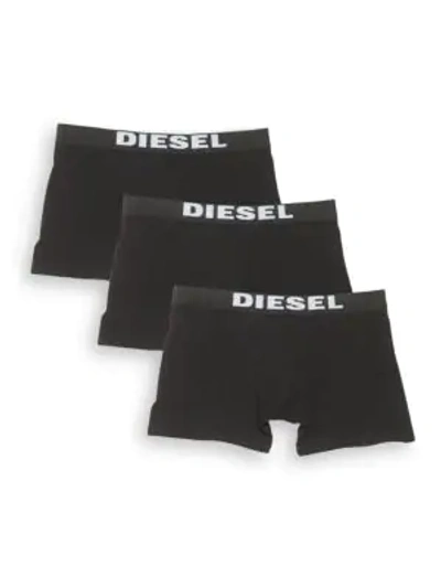 Shop Diesel Umbx Sebastian Boxer Briefs - Set Of 3 In Black