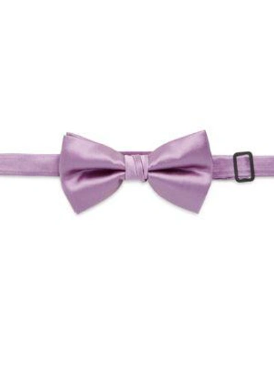 Shop Saks Fifth Avenue Solid Silk Bow Tie In Lavender