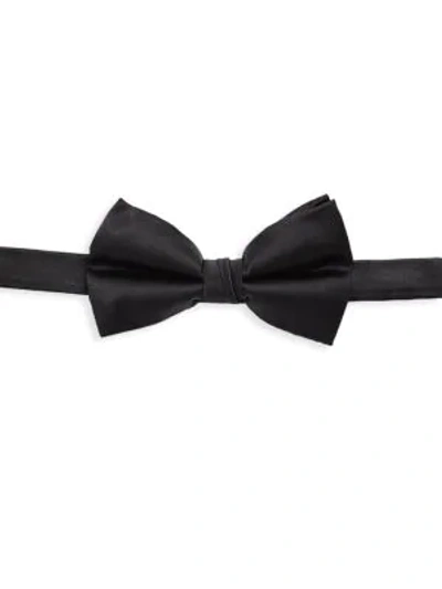 Shop Saks Fifth Avenue Men's Solid Silk Bow Tie In Black