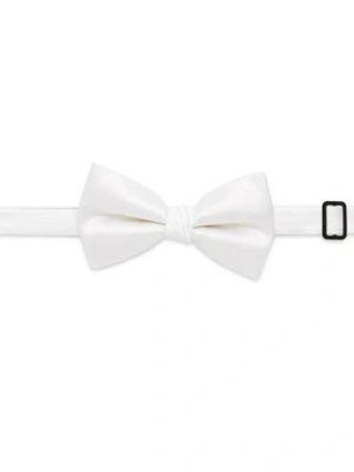 Shop Saks Fifth Avenue Solid Silk Bow Tie In White