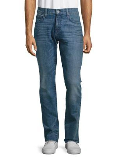 Shop 7 For All Mankind The Straight Faded Jeans In Blue