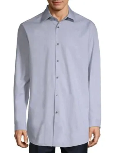 Shop Theory Dobby Cotton Shirt In Winter Sky