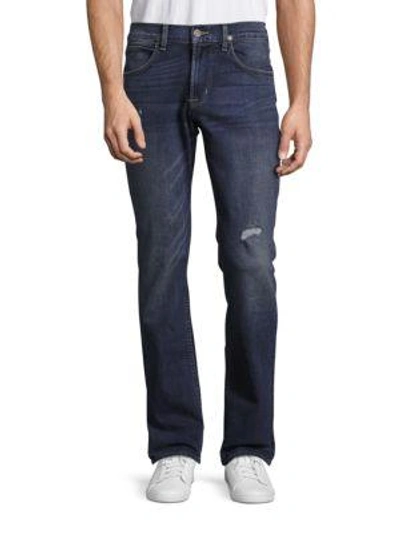 Shop Hudson Lightly Distressed Straight Leg Jeans In Guest List