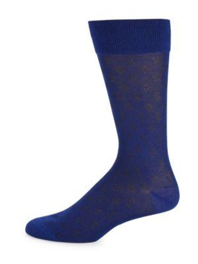 Shop Bruno Magli Celestial Mid-calf Socks In Royal