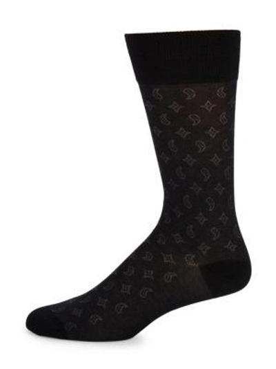 Shop Bruno Magli Celestial Mid-calf Socks In Black