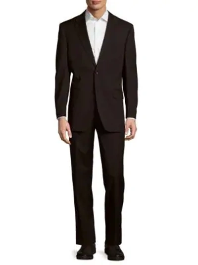 Shop Tommy Hilfiger Modern Fit Solid Wool Suit In Black