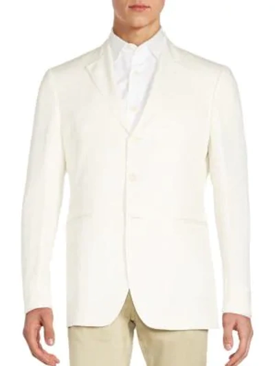 Shop John Varvatos Regular-fit Linen & Silk Sportcoat In White