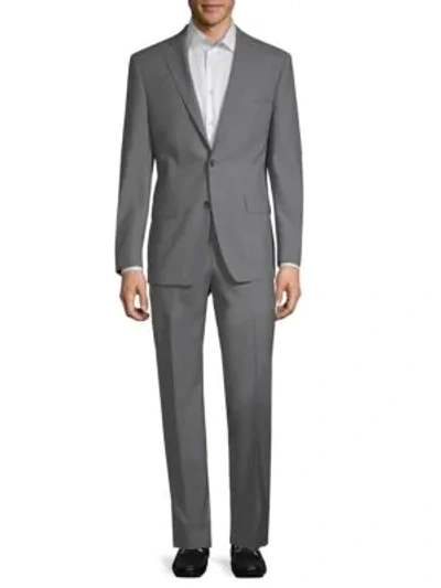 Shop Michael Kors Men's Slim-fit Wool Suit In Grey