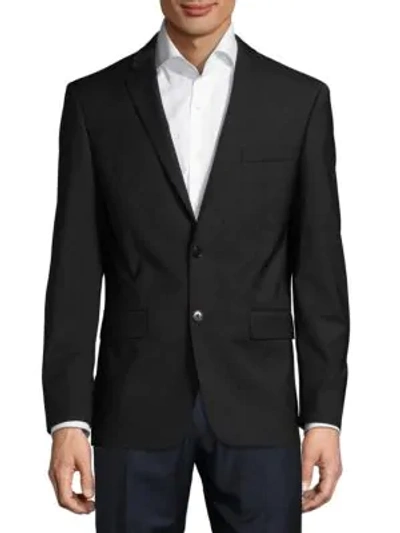 Shop John Varvatos Regular Fit Solid Wool Sportcoat In Black