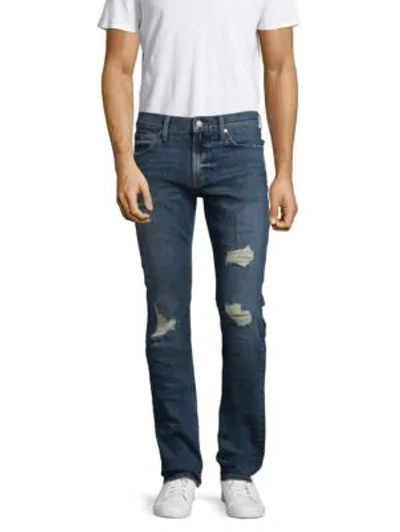 Shop 7 For All Mankind Paxtyn Distressed Jeans In Blue