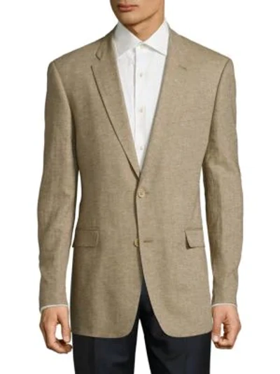 Shop Tommy Hilfiger Slim Fit Cotton & Linen Sportcoat In Khaki