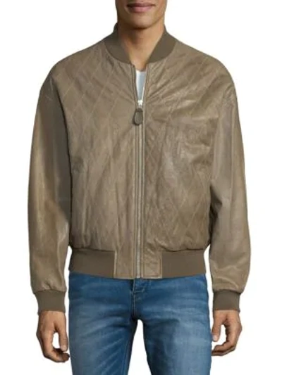 Shop Maison Margiela Quilted Bomber Jacket In Ivory