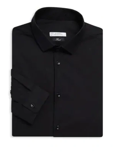 Shop Versace Casual Dress Shirt In Black