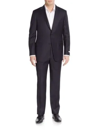 Shop Hickey Freeman Classic Fit Solid Wool Suit In Navy