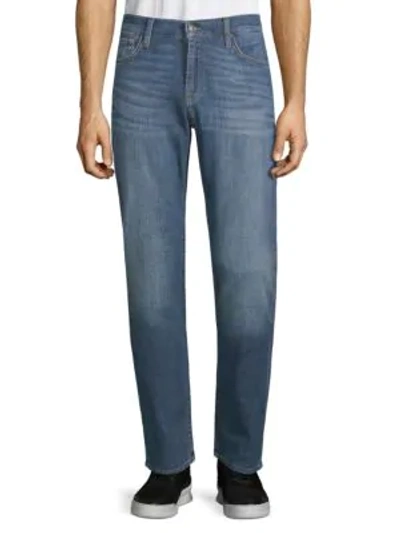 Shop 7 For All Mankind Standard Straight-leg Jeans In French Blue