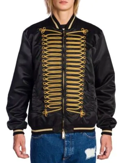 Shop Palm Angels Honor Uniform Bomber Jacket In Black