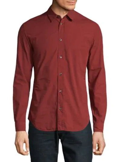 Shop Maison Margiela Classic Cotton Casual Button-down Shirt In Red