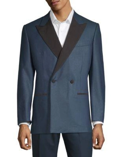 Shop Lutwyche Slim-fit Contemporary Dress Suit In Dark Blue