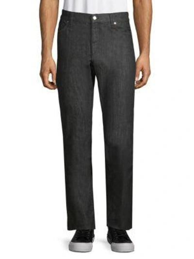 Shop Versace Trend Straight-leg Jeans In Medium Grey