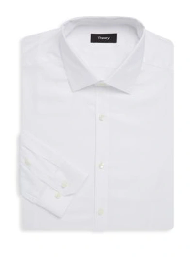 Shop Theory Slim-fit Cotton Dress Shirt In White