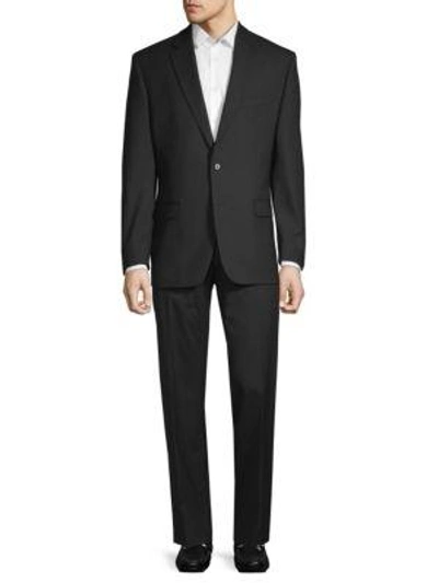 Shop Lauren Ralph Lauren Classic-fit Wool Suit In Black