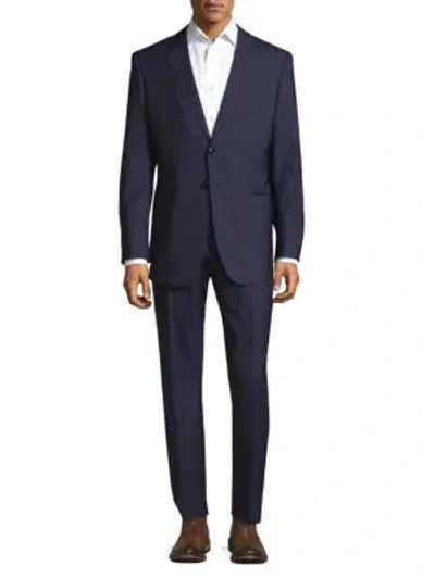 Shop Giorgio Armani Fantasia Ga Suit In Burgundy