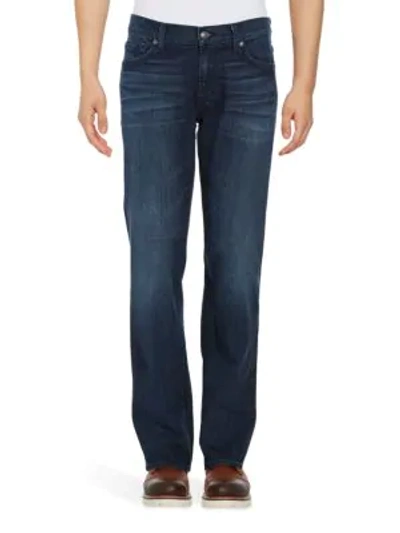 Shop 7 For All Mankind Austyn Straight Jeans In Classic Indigo