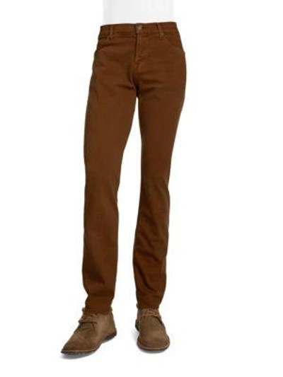 Shop 7 For All Mankind Slimmy Luxe Performance Slim Straight Jeans In Cognac