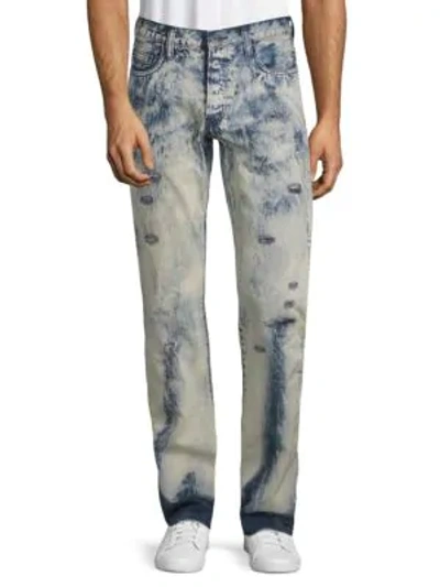 Shop Prps Distressed Cotton Jeans In Bleach