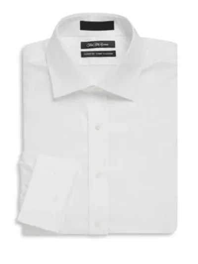 Shop Saks Fifth Avenue Men's Classic Fit Dress Shirt In White